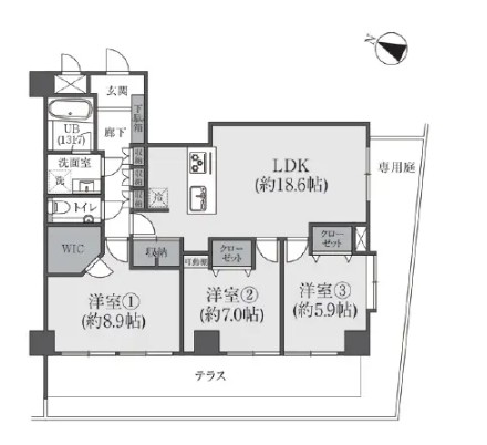 アベニール中野-間取り