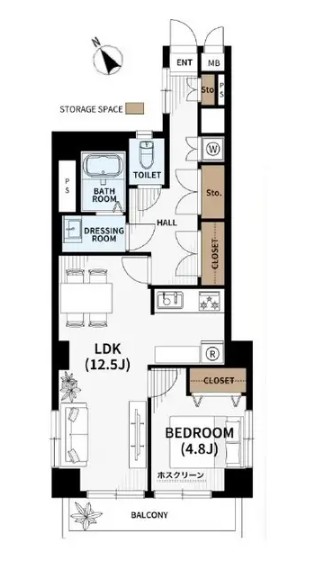 方南町セントラルマンション-間取り
