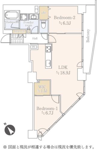 パークタワー東中野-間取り