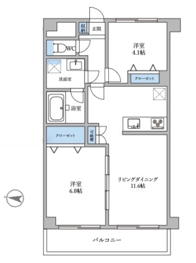 ライオンズプラザ方南町-間取り