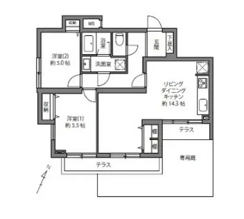 ライオンズマンション中野第2-間取り