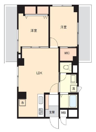 日商岩井方南町マンション-間取り