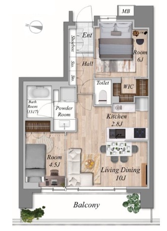 バウス新中野-間取り