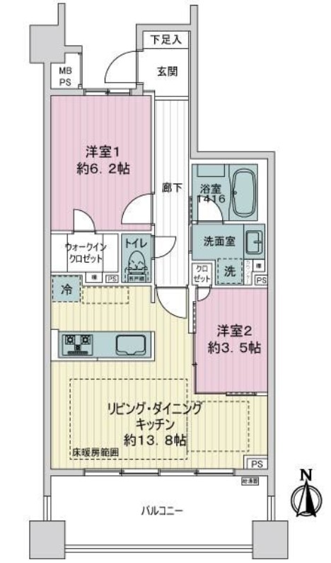 ライオンズステージ中野中央-間取り