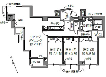 グランヌーブ中野-間取り