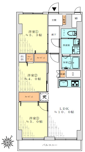 中野ソレイユ-間取り