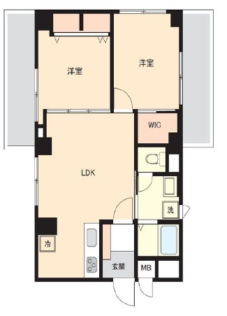 日商岩井方南町マンション-間取り