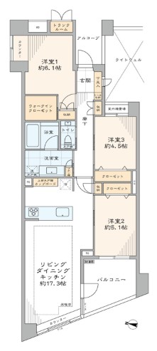 クレッセント東中野レジデンス-間取り