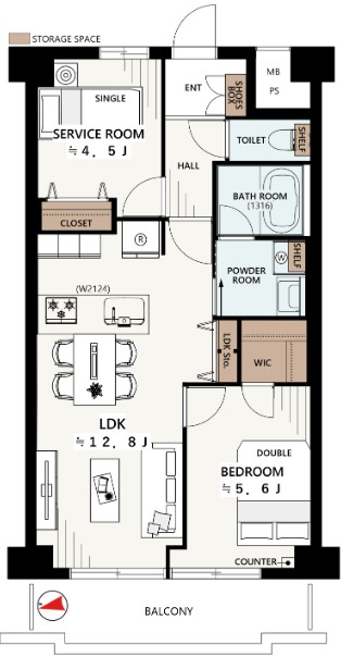 ライオンズマンション方南町-間取り