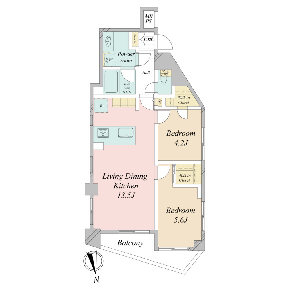 中野坂上アムフラット-間取り