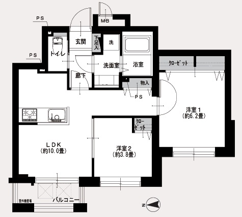 ホームズ東中野-間取り