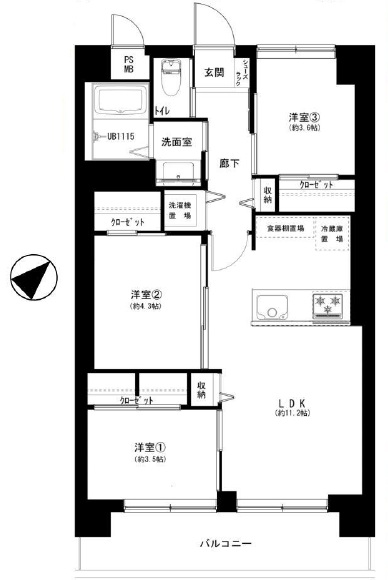 モナーク杉並（A・B棟）-間取り