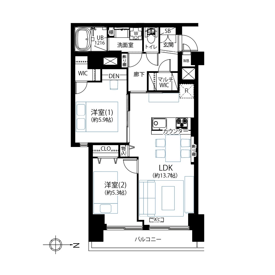 方南ファミリーコーポ-間取り