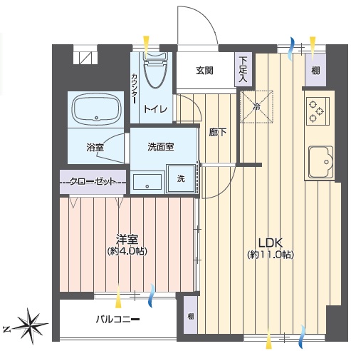 中野コーポビアネーズ-間取り