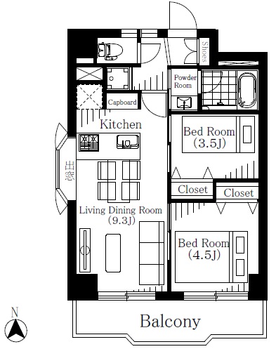 ルシール新中野-間取り