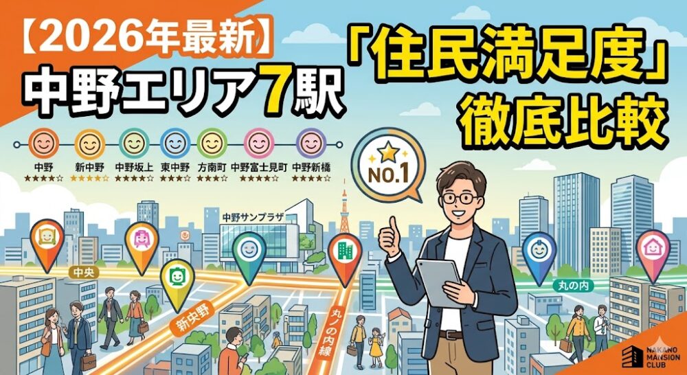 【2026年最新】中野エリア7駅の「住民満足度」徹底比較！