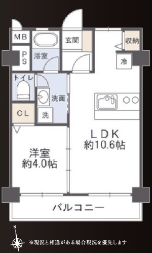 東中野コーポラス-間取り